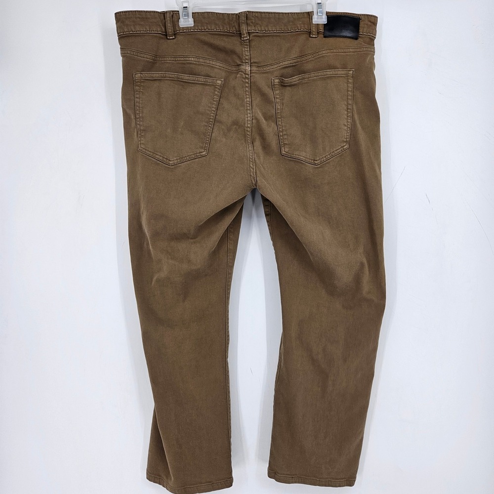 DL1961 Jeans Mens 40x32 Russell Slim Straight Fit Pants Stretch Droit Tan Khakis - Picture 4 of 13